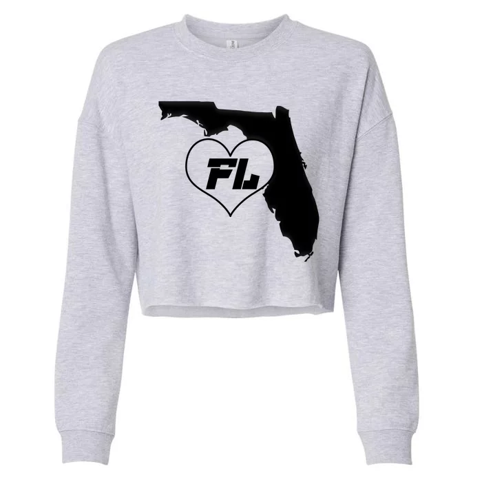 Florida State FL Heart Cropped Pullover Crew