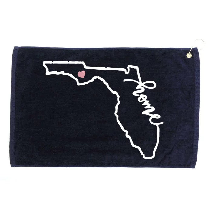 Florida State Home Heart Grommeted Golf Towel