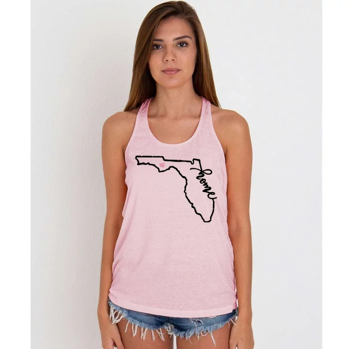 Florida State Home Heart Women's Knotted Racerback Tank