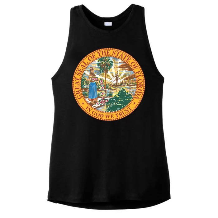 Florida State Seal Ladies Tri-Blend Wicking Tank