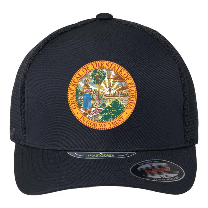 Florida State Seal Flexfit Unipanel Trucker Cap