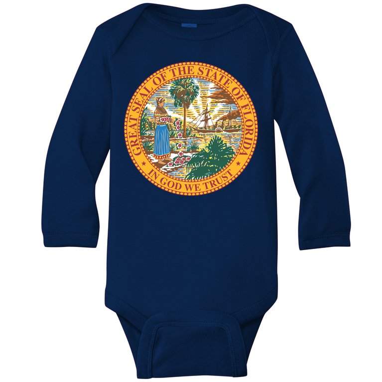 Florida State Seal Baby Long Sleeve Bodysuit