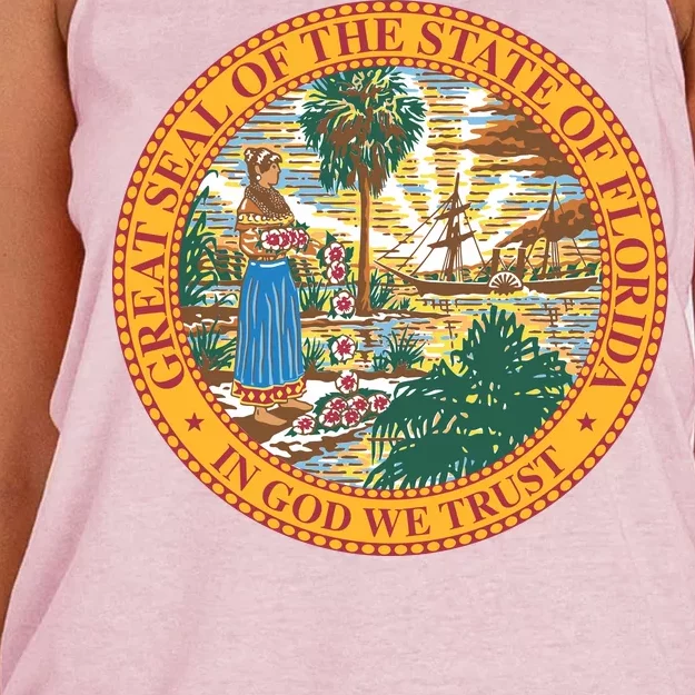 Florida State Seal Women's Knotted Racerback Tank