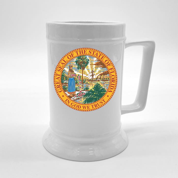 Florida State Seal Front & Back Beer Stein