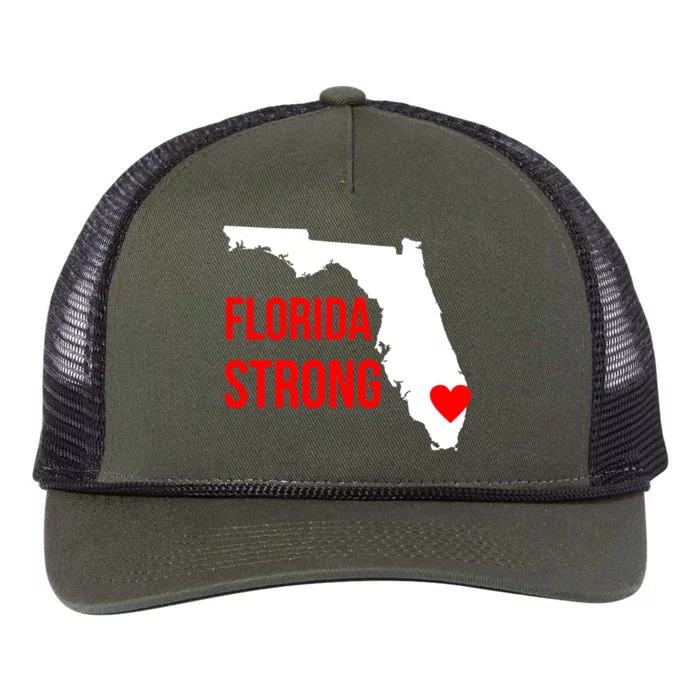 Florida Strong Hurricane Irma Support Retro Rope Trucker Hat Cap