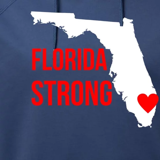 Florida Strong Hurricane Irma Support Performance Fleece Hoodie