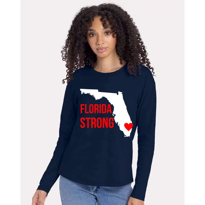 Florida Strong Hurricane Irma Support Womens Cotton Relaxed Long Sleeve T-Shirt