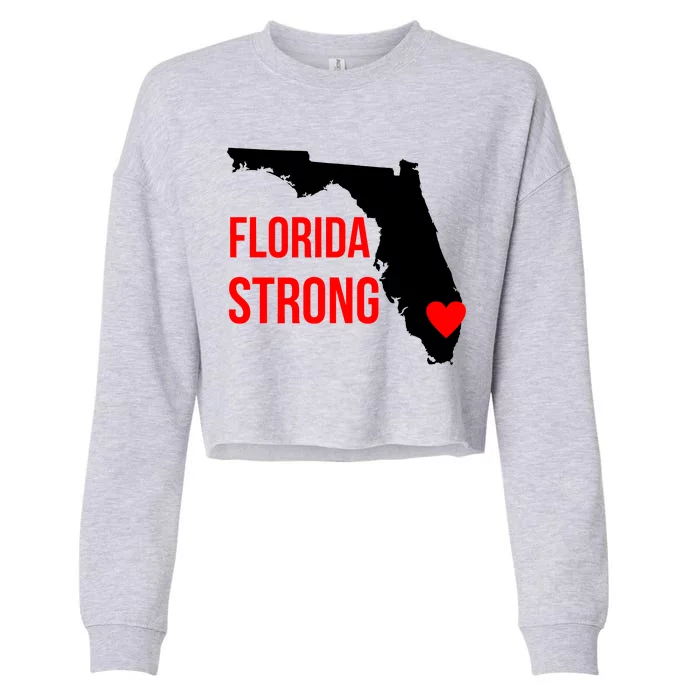 Florida Strong Hurricane Irma Support Cropped Pullover Crew