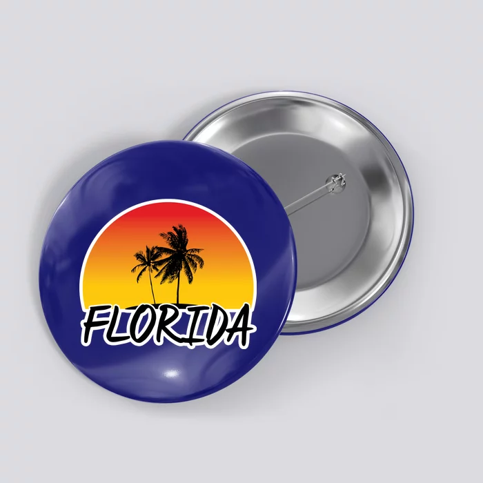 Florida Sunset Palm trees Button