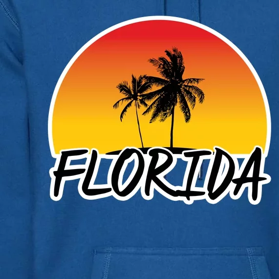 Florida Sunset Palm trees Premium Hoodie