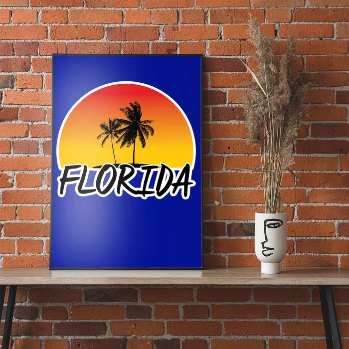 Florida Sunset Palm trees Poster