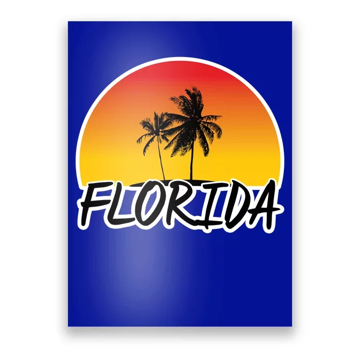 Florida Sunset Palm trees Poster