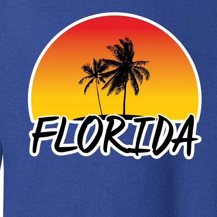 Florida Sunset Palm trees Toddler Sweatshirt