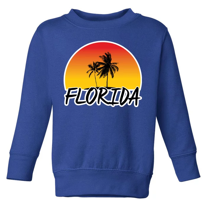 Florida Sunset Palm trees Toddler Sweatshirt