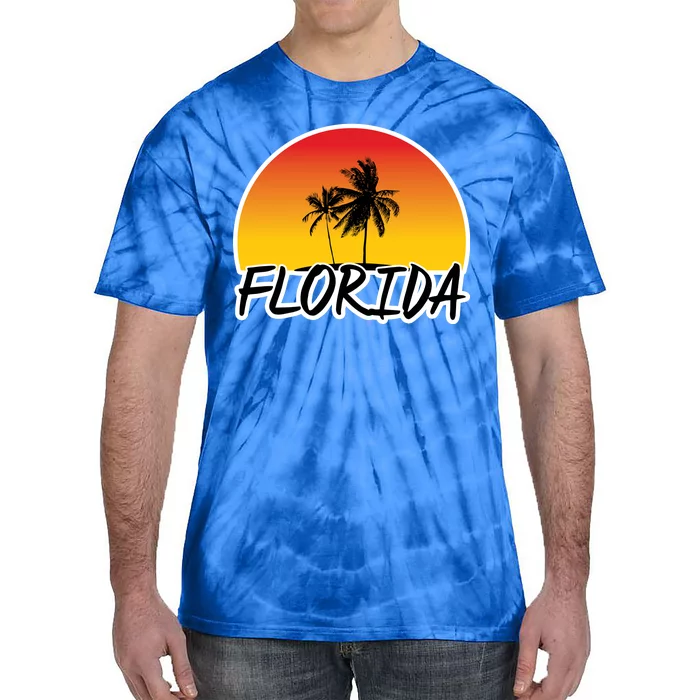 Florida Sunset Palm trees Tie-Dye T-Shirt