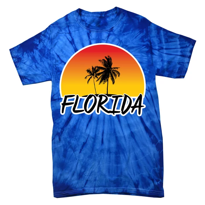 Florida Sunset Palm trees Tie-Dye T-Shirt