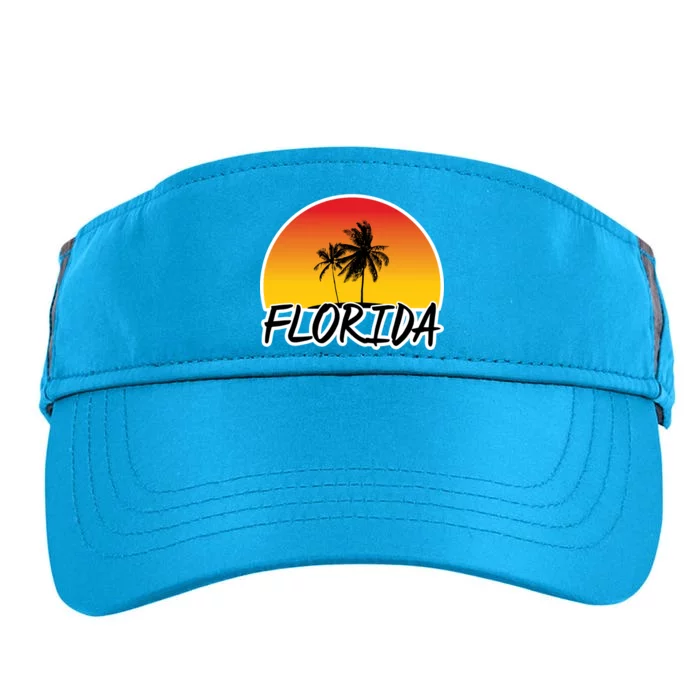 Florida Sunset Palm trees Adult Drive Performance Visor