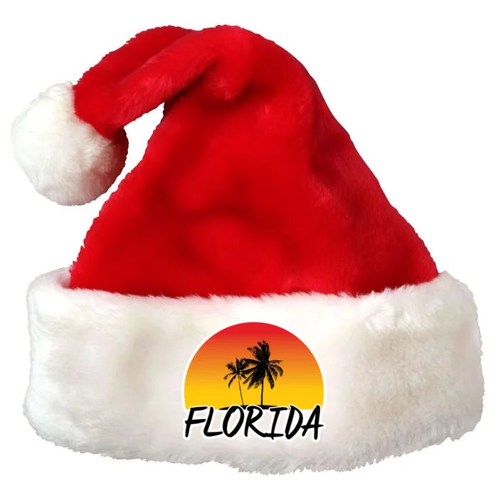 Florida Sunset Palm trees Premium Christmas Santa Hat