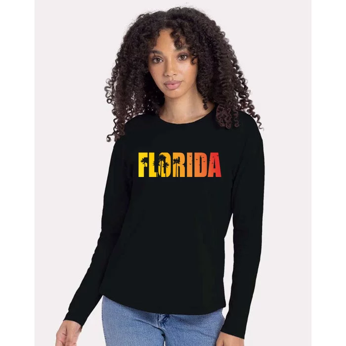 Florida Sunshine Logo Womens Cotton Relaxed Long Sleeve T-Shirt