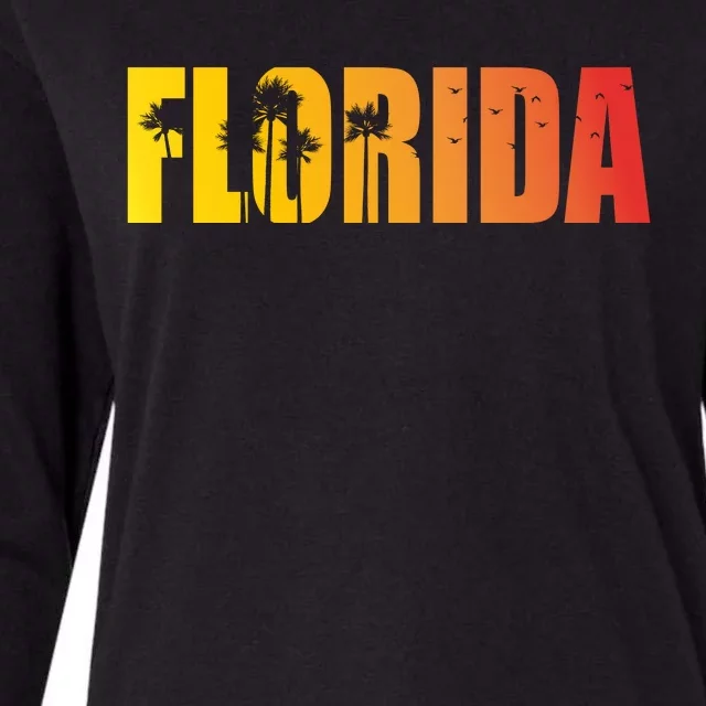 Florida Sunshine Logo Womens Cotton Relaxed Long Sleeve T-Shirt