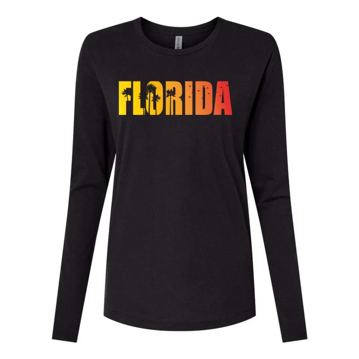 Florida Sunshine Logo Womens Cotton Relaxed Long Sleeve T-Shirt