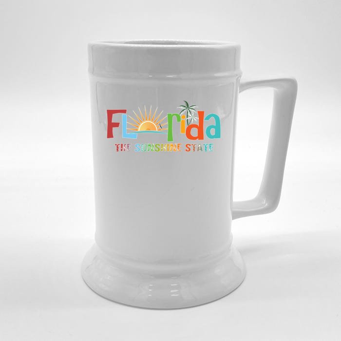 Florida The Sunshine State Colorful Front & Back Beer Stein