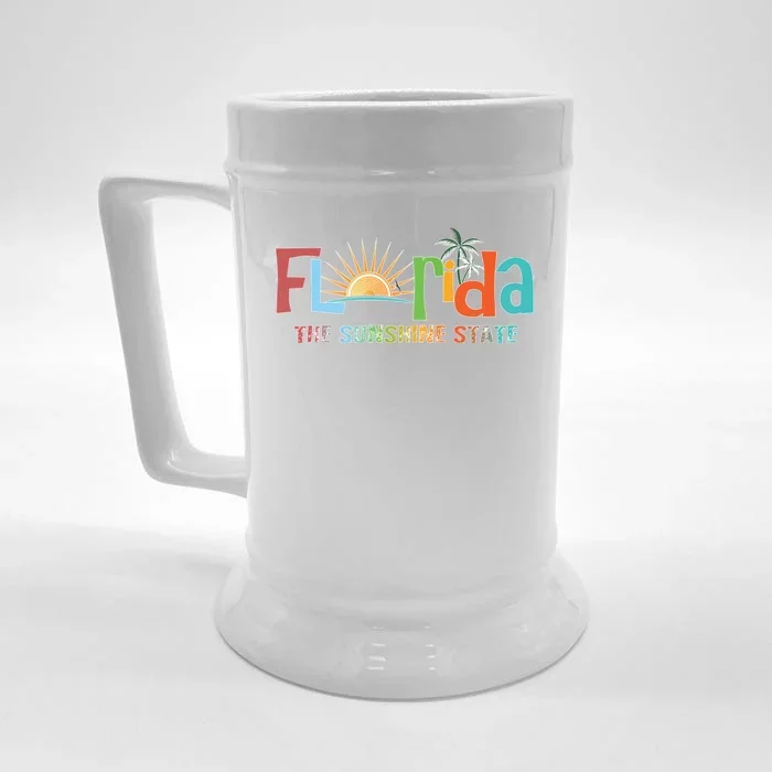 Florida The Sunshine State Colorful Front & Back Beer Stein