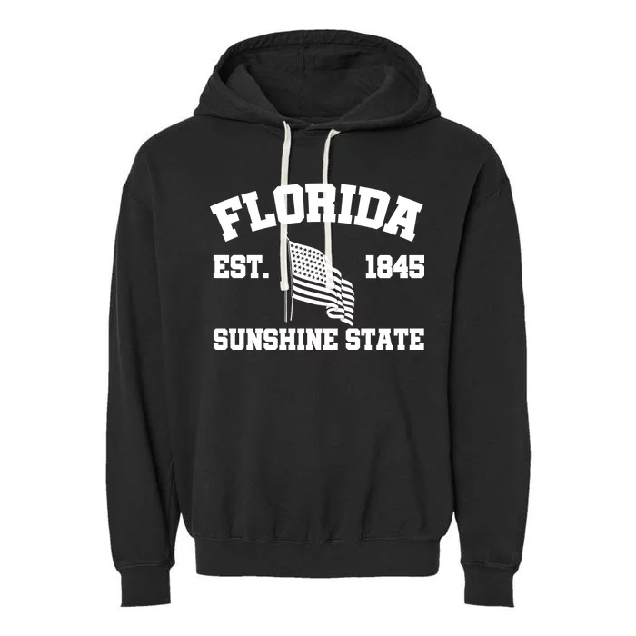 Florida The Sunshine State Est. 1845 Garment-Dyed Fleece Hoodie