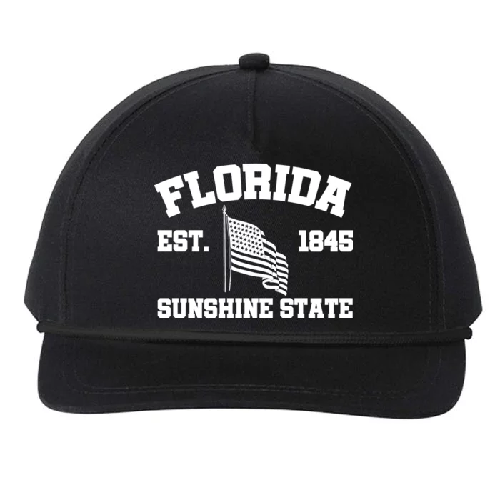 Florida The Sunshine State Est. 1845 Snapback Five-Panel Rope Hat