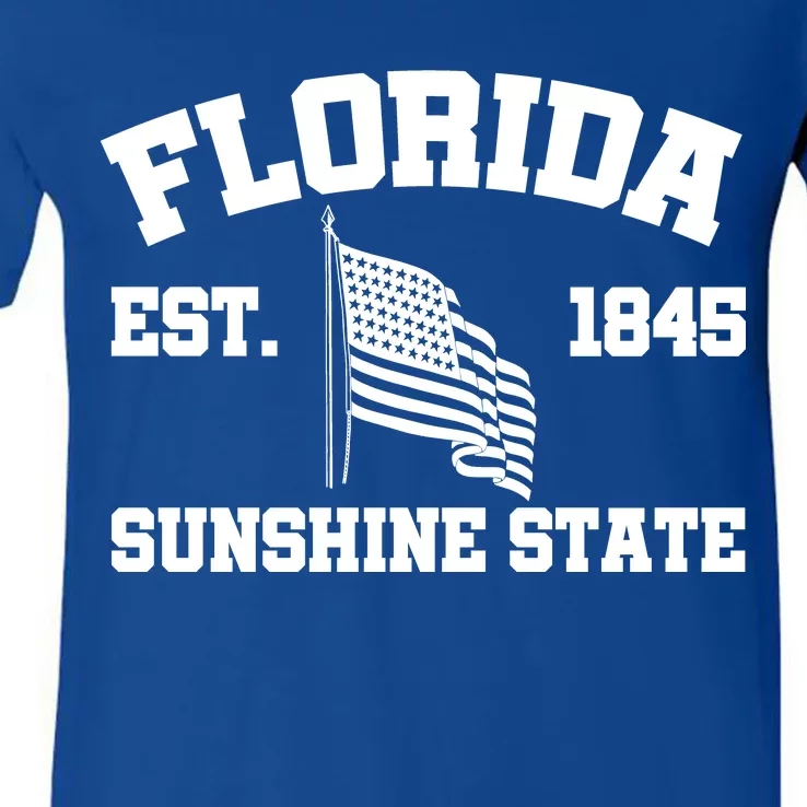 Florida The Sunshine State Est. 1845 V-Neck T-Shirt