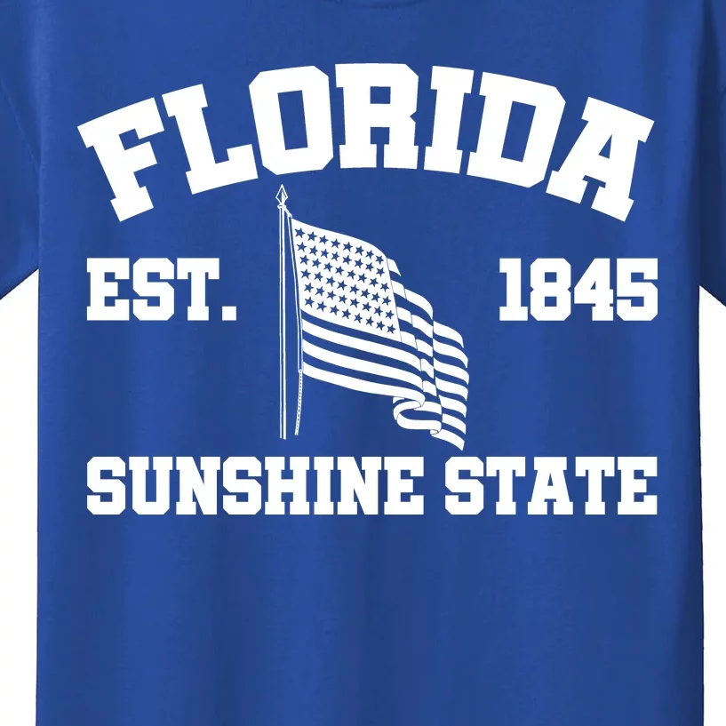 Florida The Sunshine State Est. 1845 Kids T-Shirt