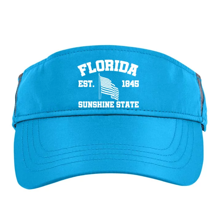 Florida The Sunshine State Est. 1845 Adult Drive Performance Visor