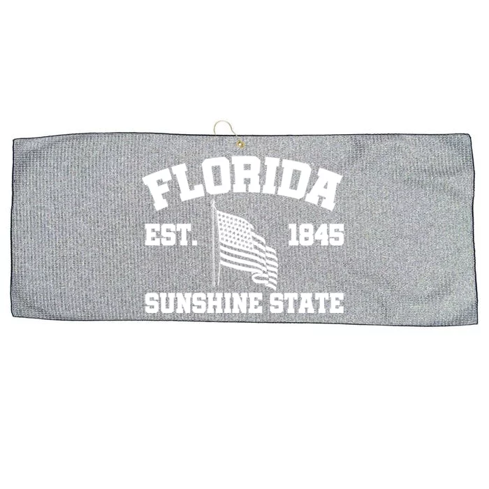 Florida The Sunshine State Est. 1845 Large Microfiber Waffle Golf Towel