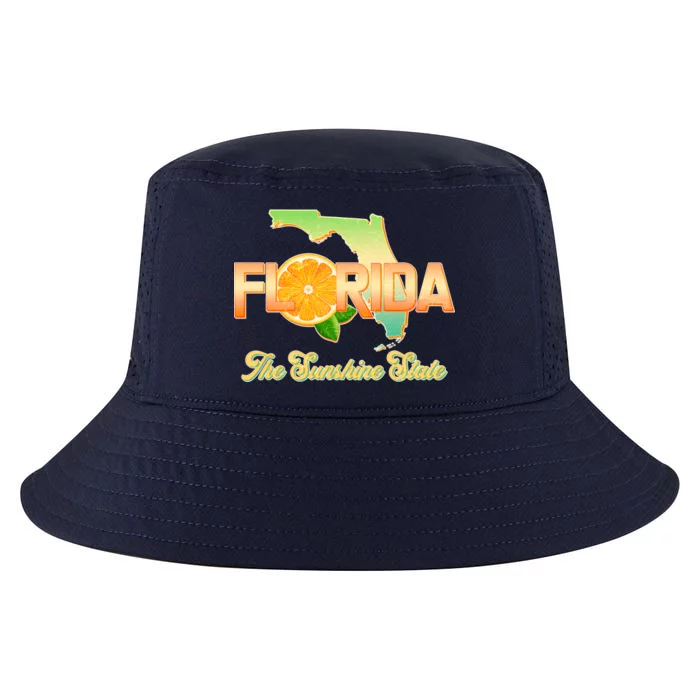 Florida The Sunshine State Orange Logo Cool Comfort Performance Bucket Hat