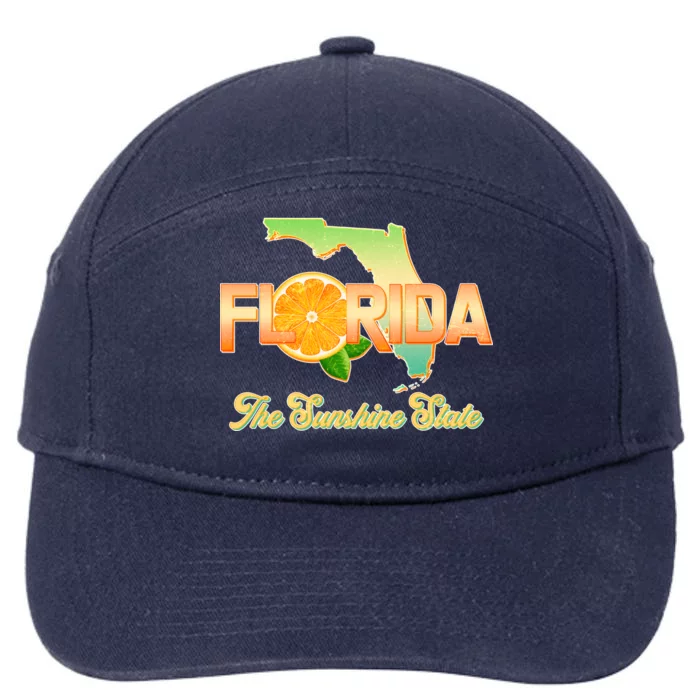 Florida The Sunshine State Orange Logo 7-Panel Snapback Hat