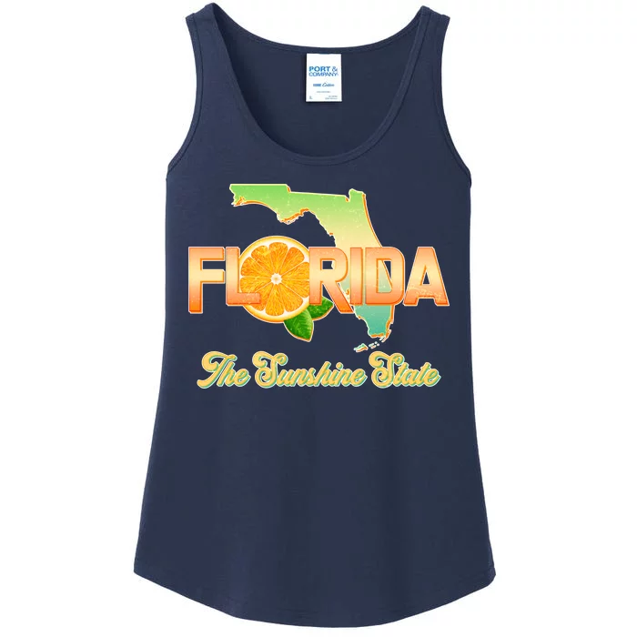 Florida The Sunshine State Orange Logo Ladies Essential Tank