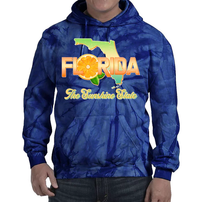 Florida The Sunshine State Orange Logo Tie Dye Hoodie