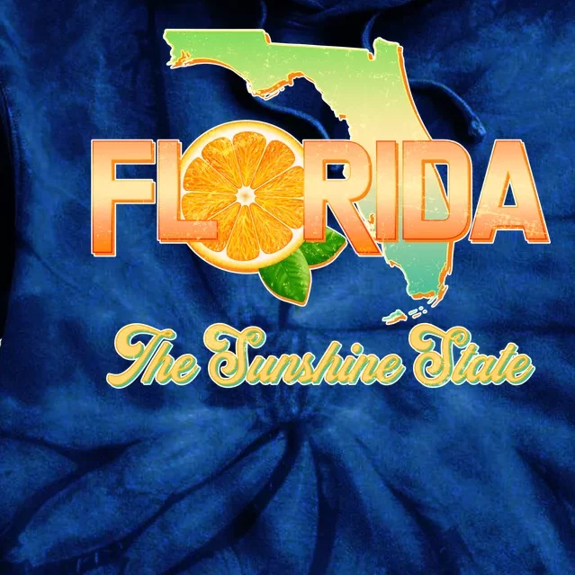 Florida The Sunshine State Orange Logo Tie Dye Hoodie