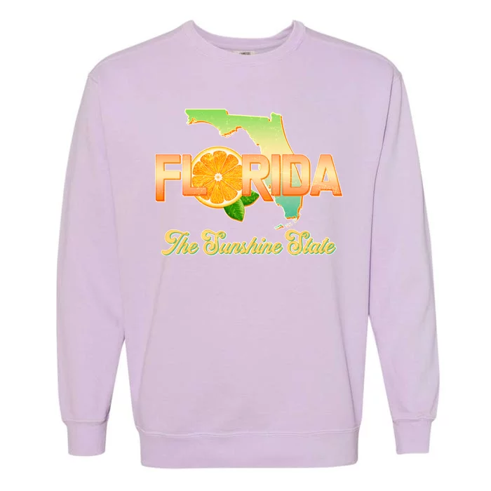 Florida The Sunshine State Orange Logo Garment-Dyed Sweatshirt