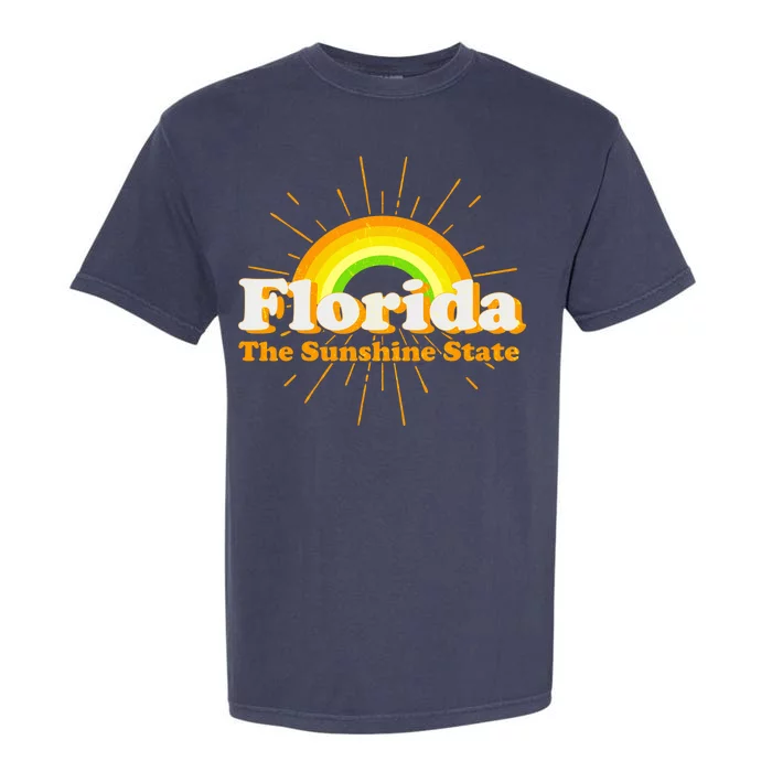 Florida The Sunshine State Rainbow Garment-Dyed Heavyweight T-Shirt