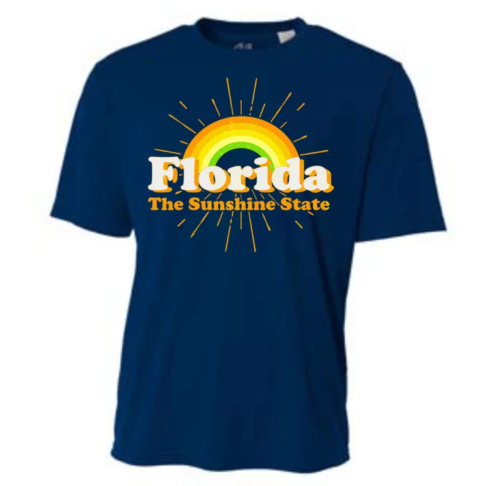 Florida The Sunshine State Rainbow Cooling Performance Crew T-Shirt