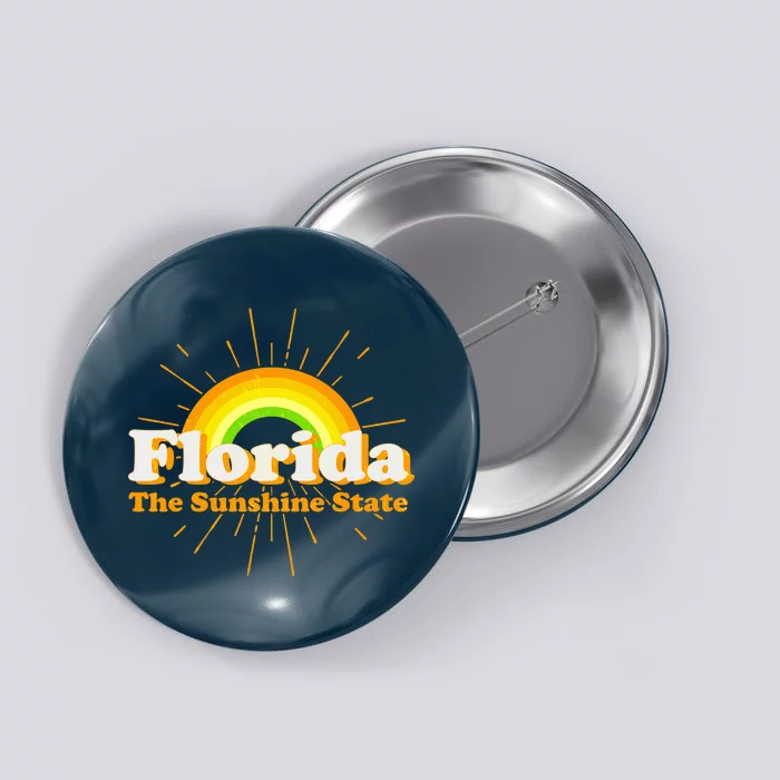 Florida The Sunshine State Rainbow Button