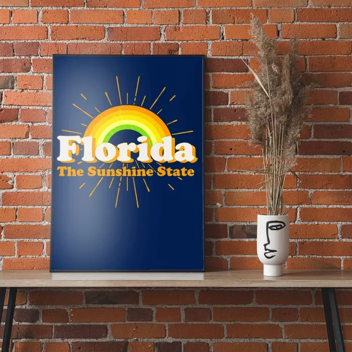 Florida The Sunshine State Rainbow Poster