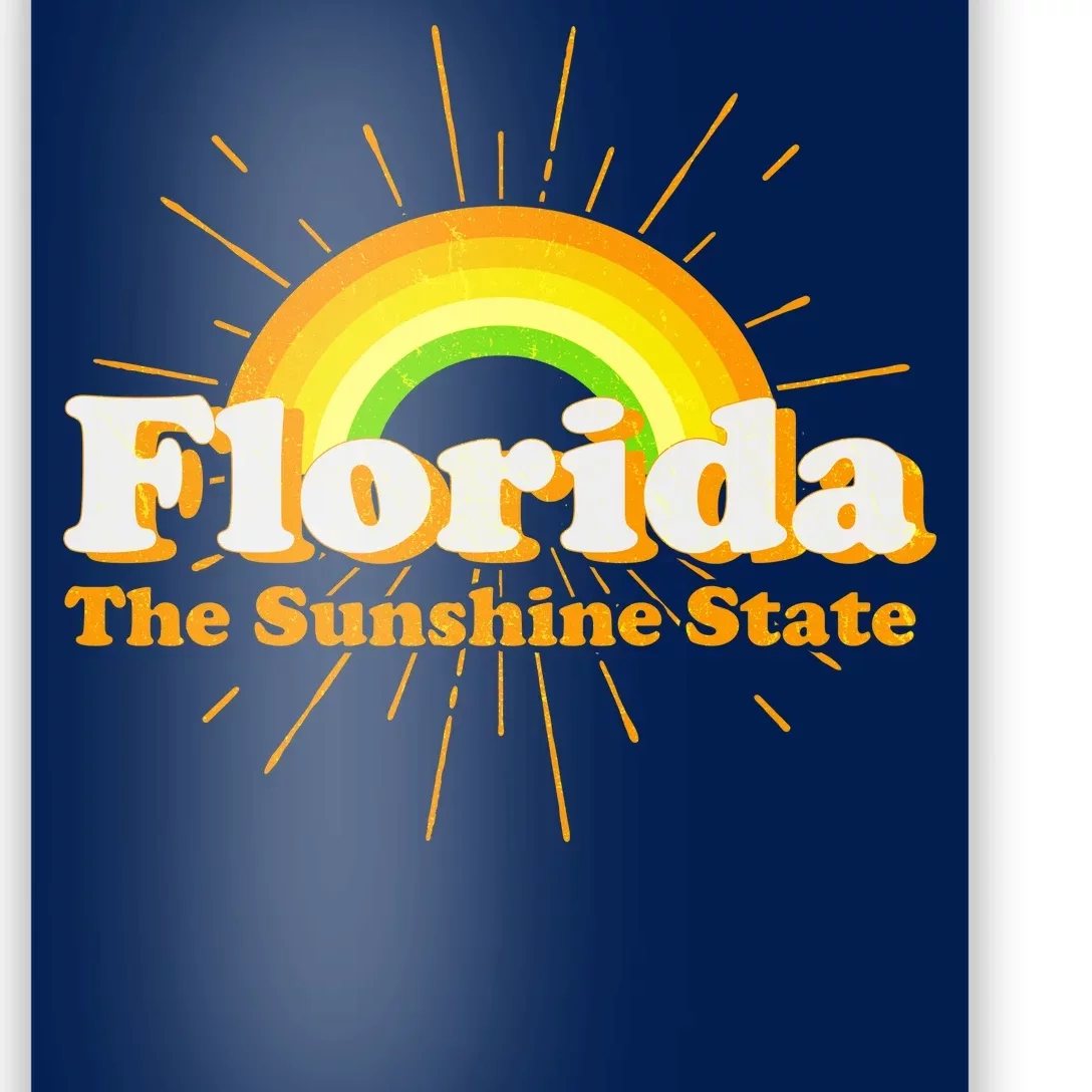 Florida The Sunshine State Rainbow Poster