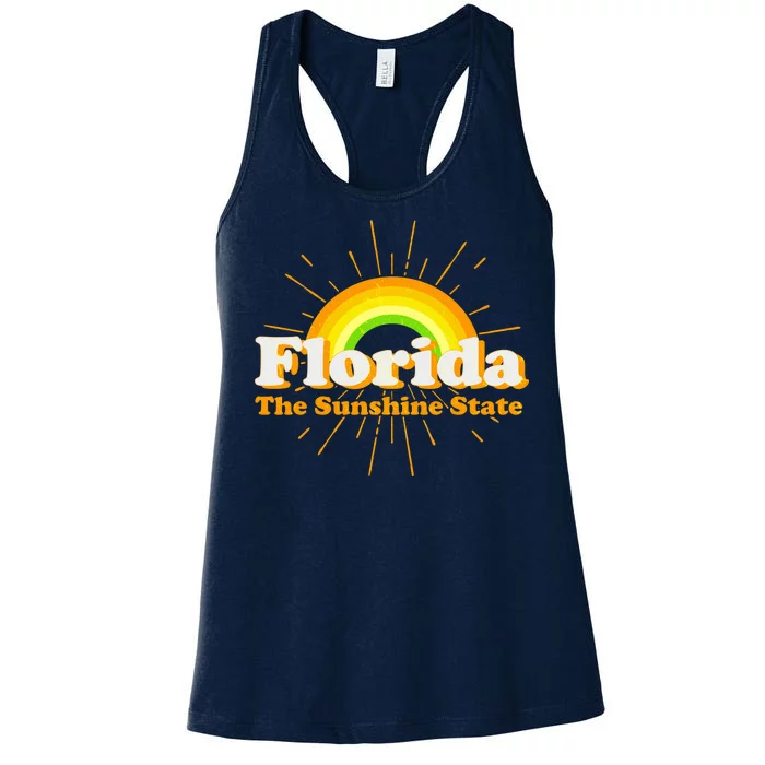 Florida The Sunshine State Rainbow Women's Racerback Tank