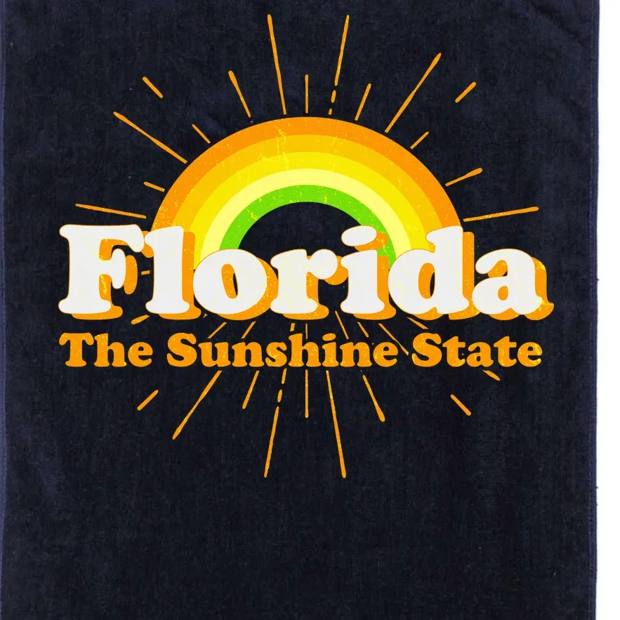 Florida The Sunshine State Rainbow Platinum Collection Golf Towel