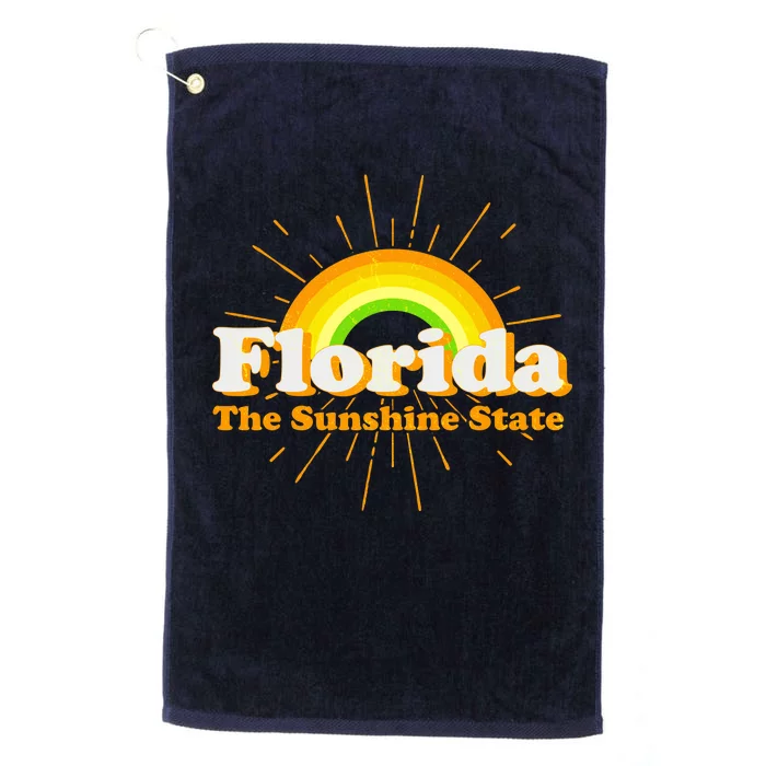 Florida The Sunshine State Rainbow Platinum Collection Golf Towel