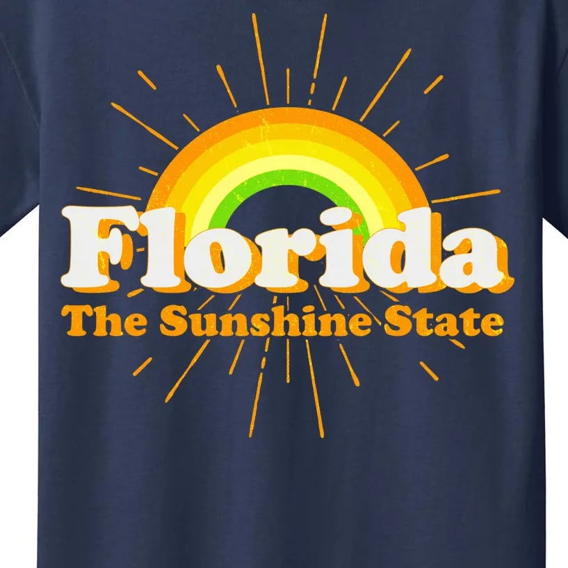 Florida The Sunshine State Rainbow Kids T-Shirt