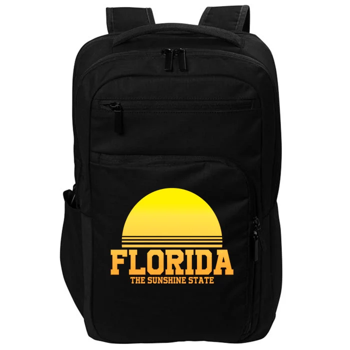 Florida The Sunshine State Retro Sun Impact Tech Backpack