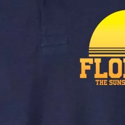 Florida The Sunshine State Retro Sun Softstyle Adult Sport Polo